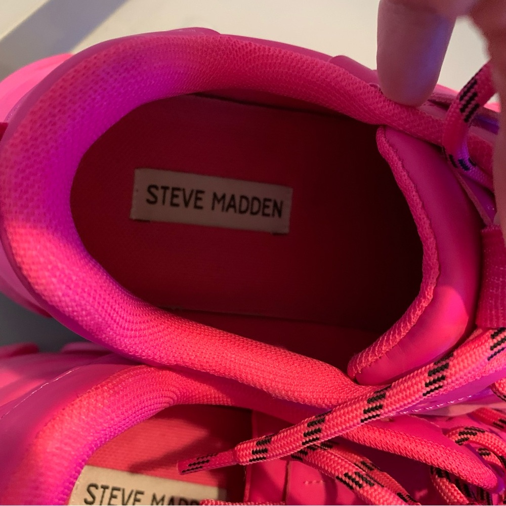 Steve Madden Women's possession Pink Sneakers - Picture 9 of 13